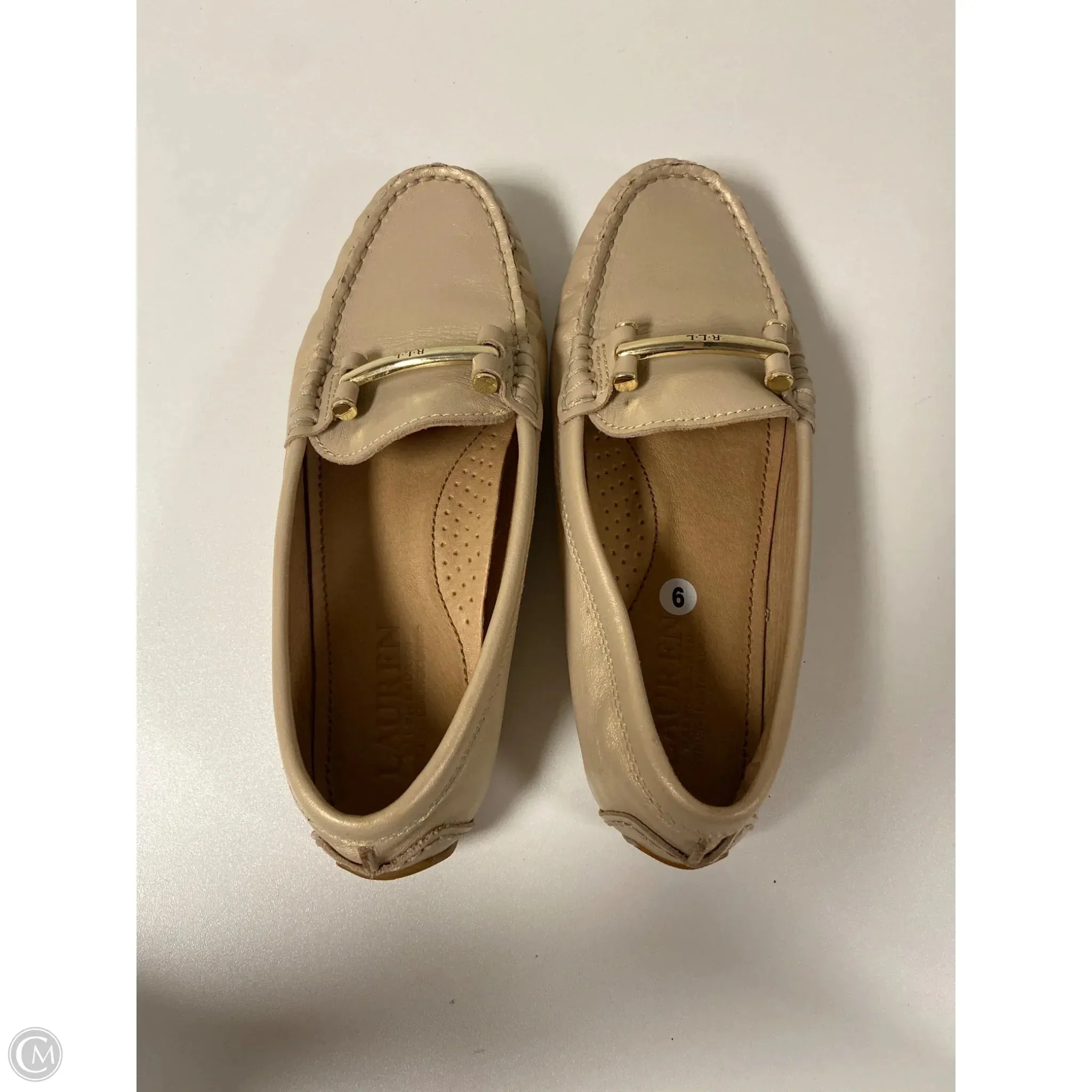 Shoes Flats By Lauren By Ralph Lauren In Gold, Size: 6