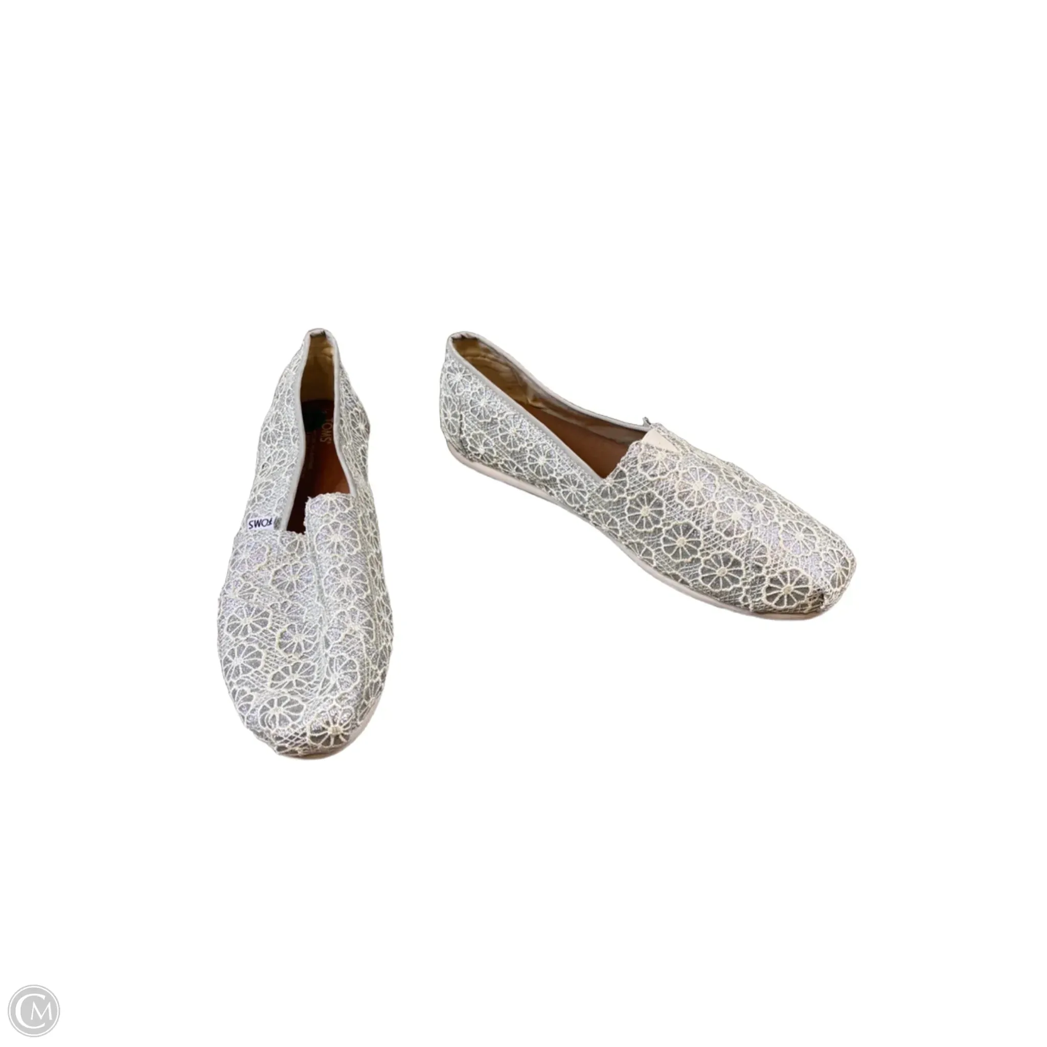 Shoes Flats By Toms In Cream, Size: 12