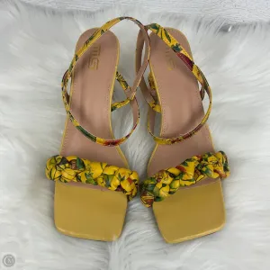 Shoes Heels Block By Clothes Mentor In Yellow, Size: 9