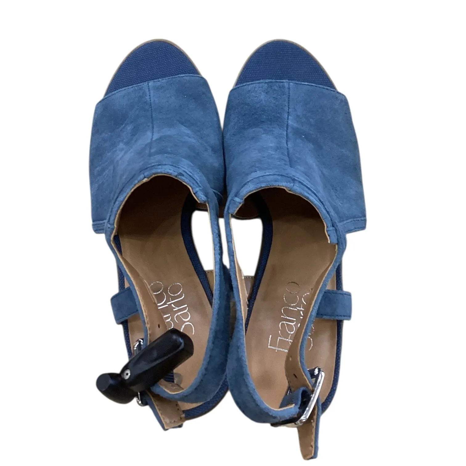 Shoes Heels Block By Franco Sarto In Blue, Size:7.5