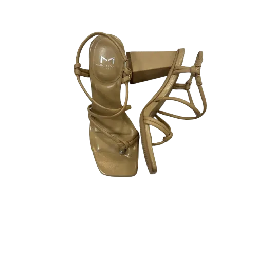 Shoes Heels Block By Marc Fisher In Cream, Size:5.5