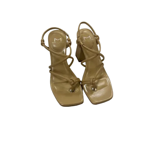 Shoes Heels Block By Marc Fisher In Cream, Size:5.5