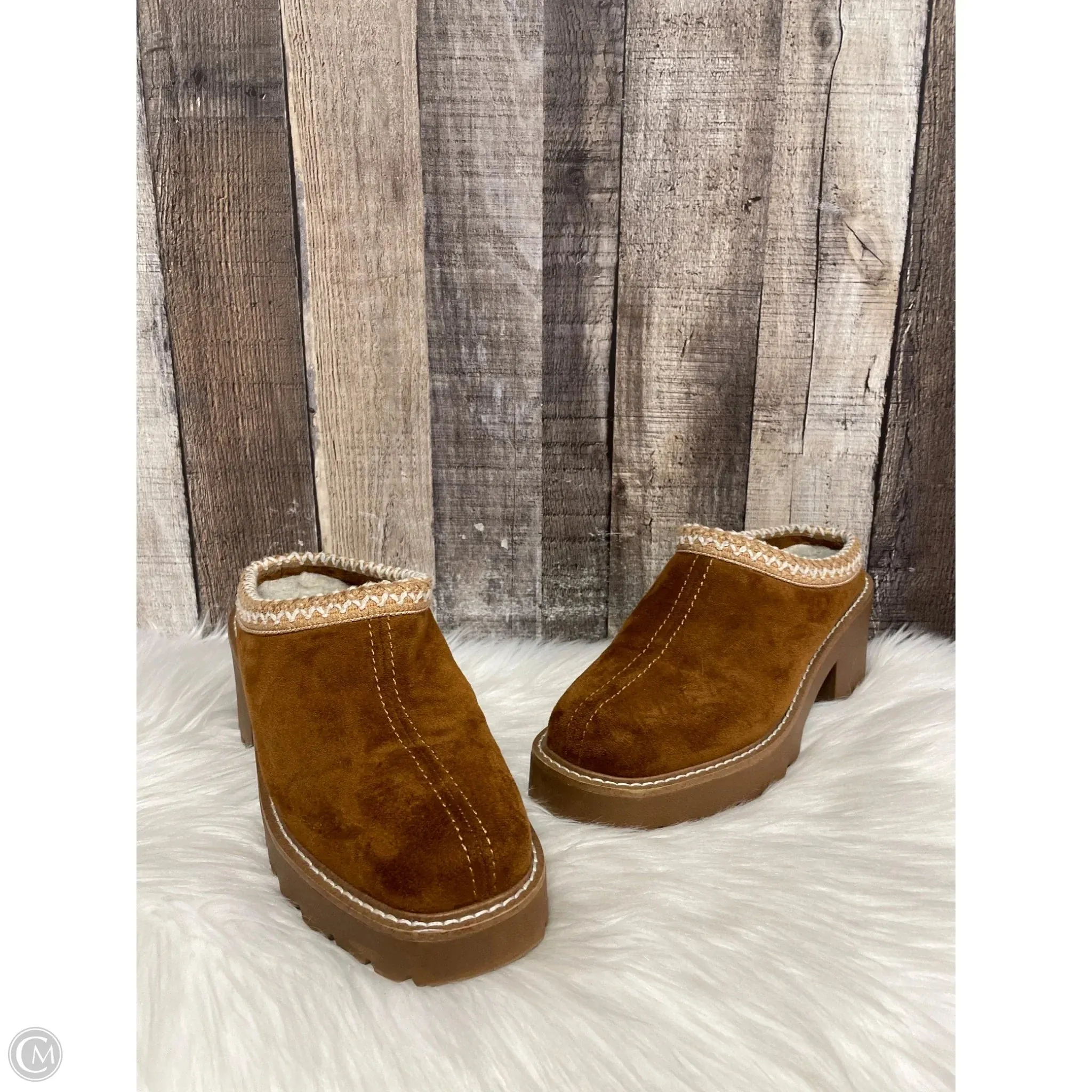 Shoes Heels Block By Steve Madden In Brown, Size: 6.5