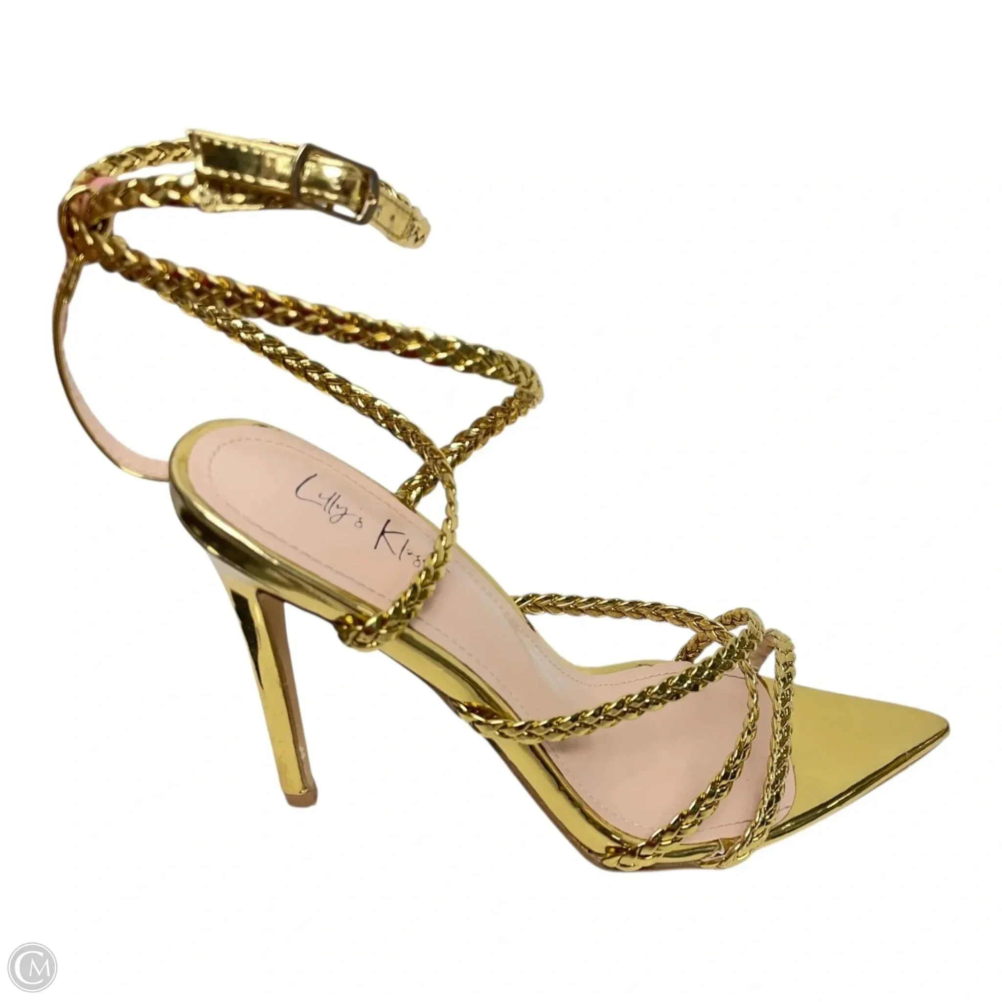 Shoes Heels Stiletto By Lillys Kloset In Gold, Size: 8.5