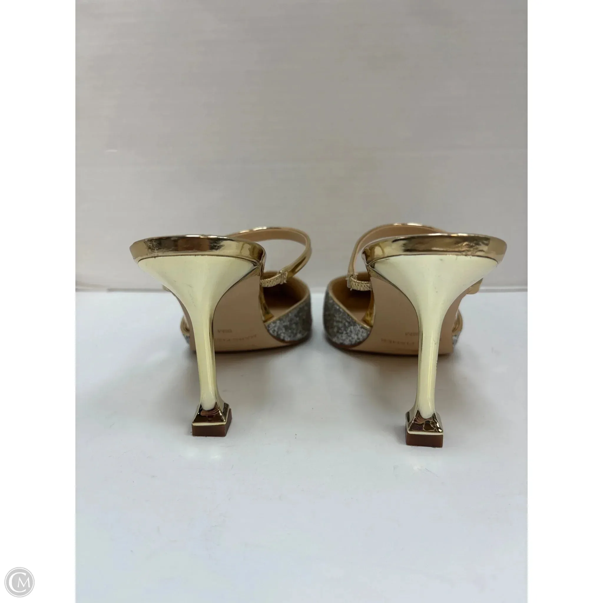 Shoes Heels Stiletto By Marc Fisher In Gold, Size: 9.5
