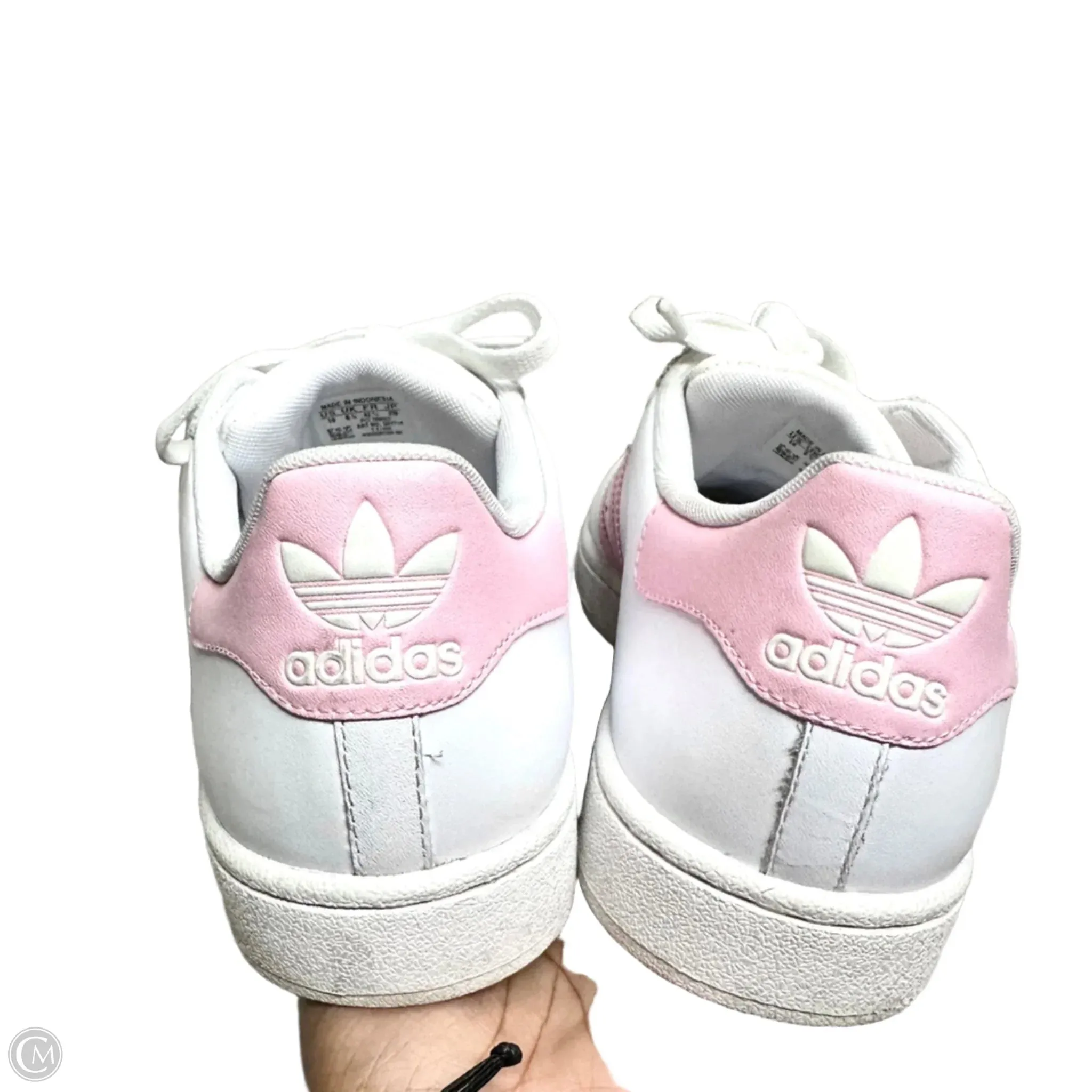 Shoes Sneakers By Adidas In Pink & White, Size: 10