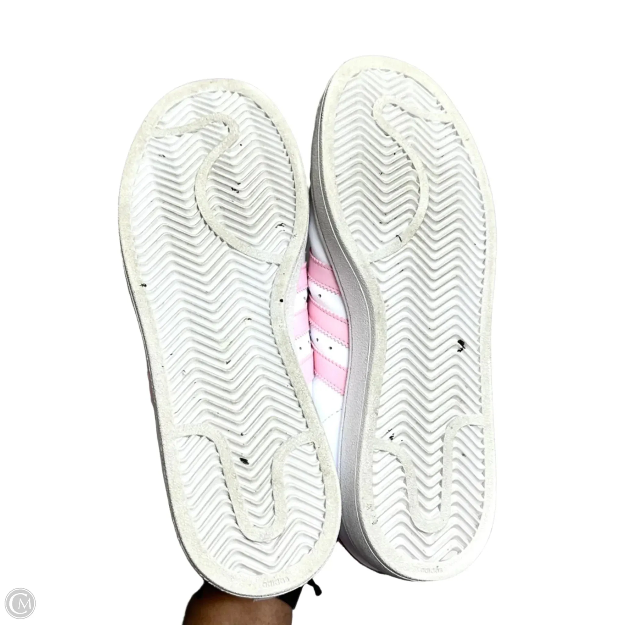 Shoes Sneakers By Adidas In Pink & White, Size: 10