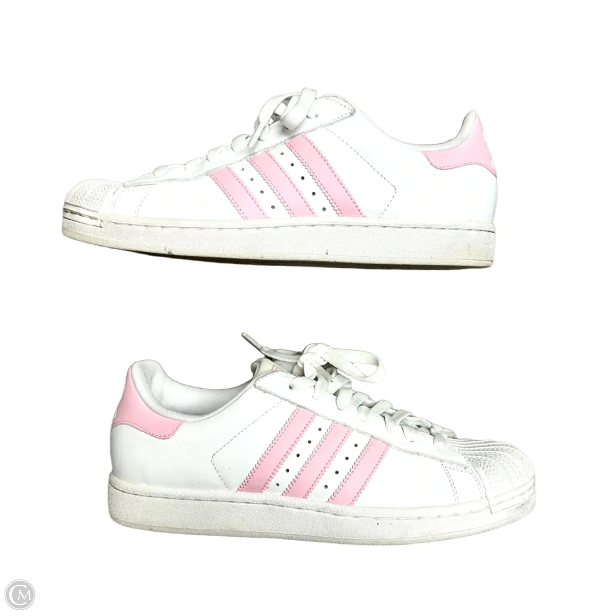 Shoes Sneakers By Adidas In Pink & White, Size: 10