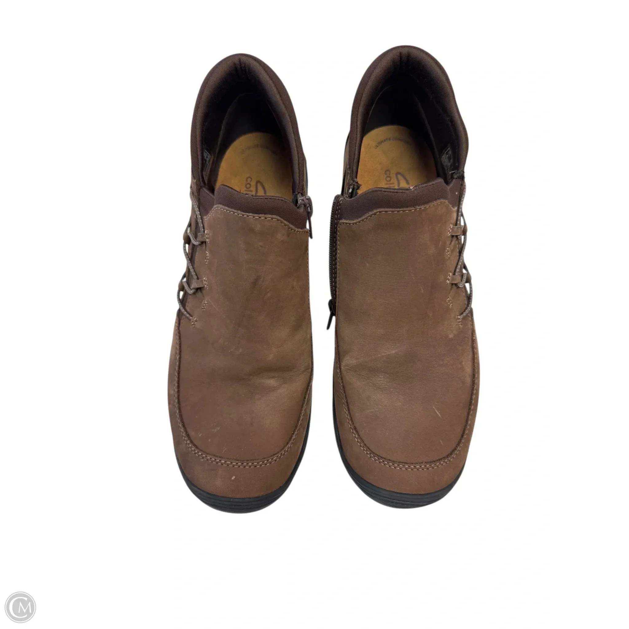 Shoes Sneakers By Clarks In Brown, Size: 10
