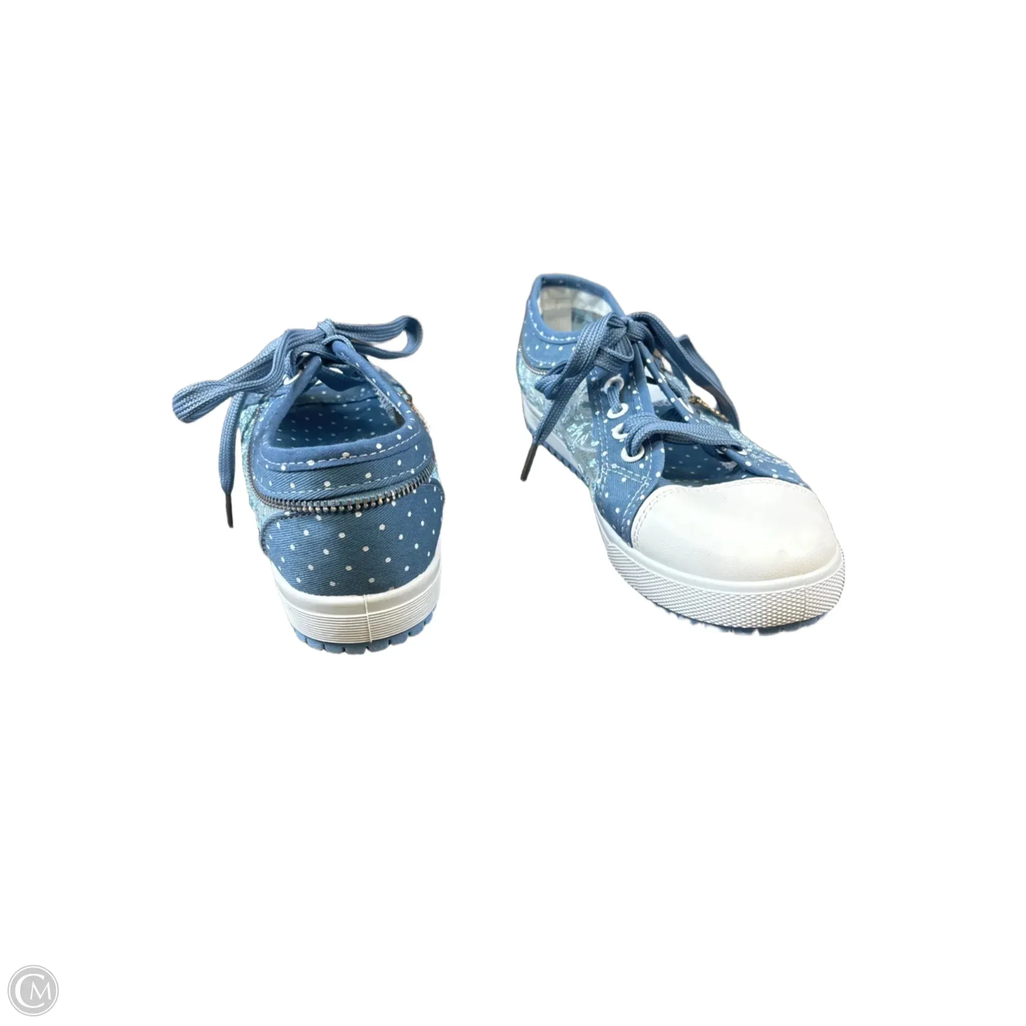 Shoes Sneakers By Clothes Mentor In Blue & White, Size: 8.5