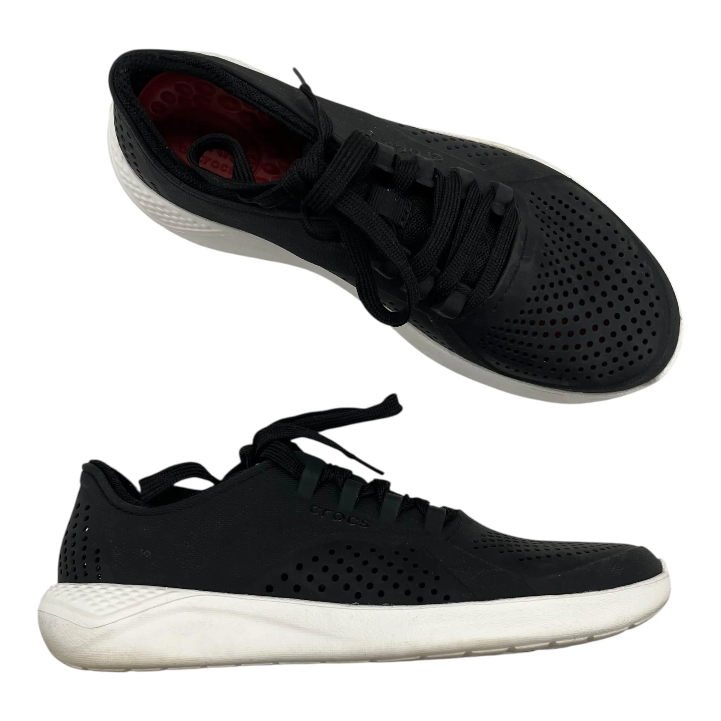 Shoes Sneakers By Crocs In Black, Size:9
