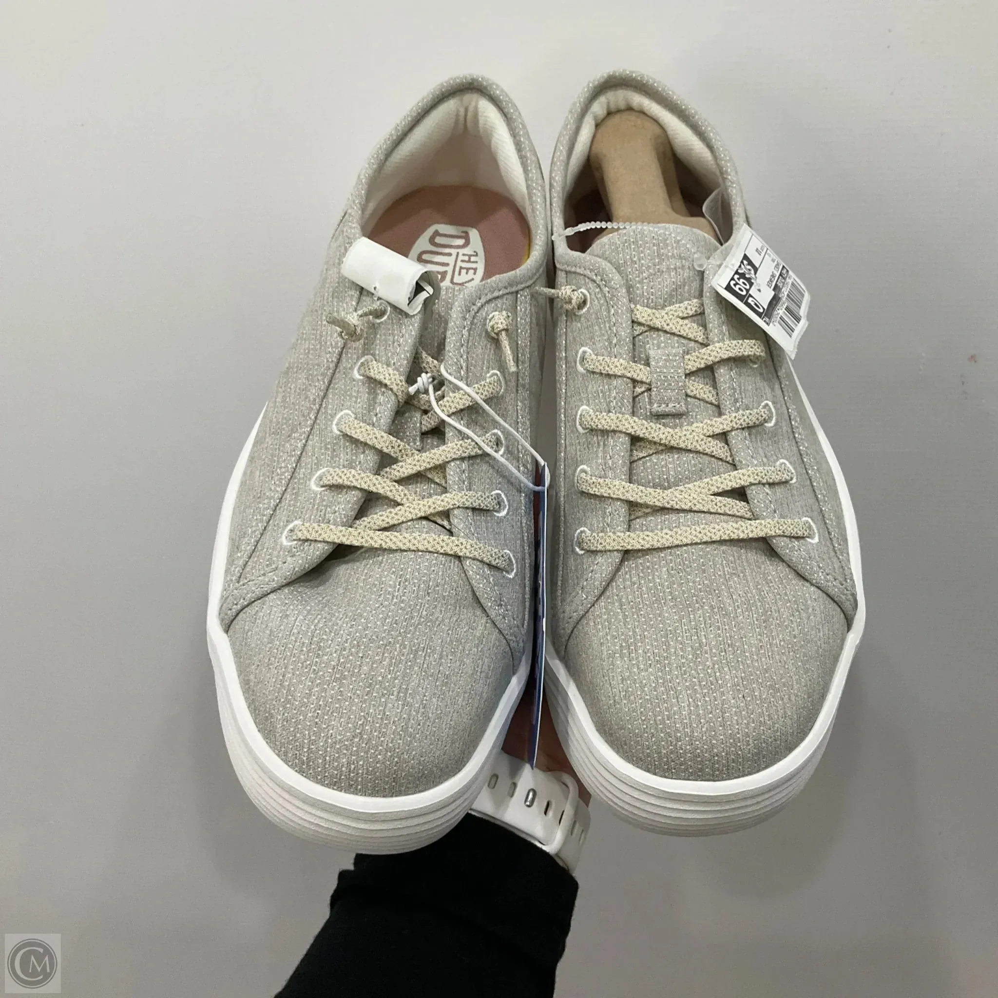 Shoes Sneakers By Hey Dude In Tan, Size: 10
