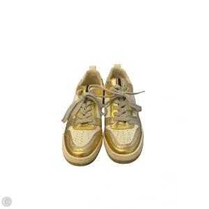 Shoes Sneakers By Shu Shop In Gold & White, Size: 9