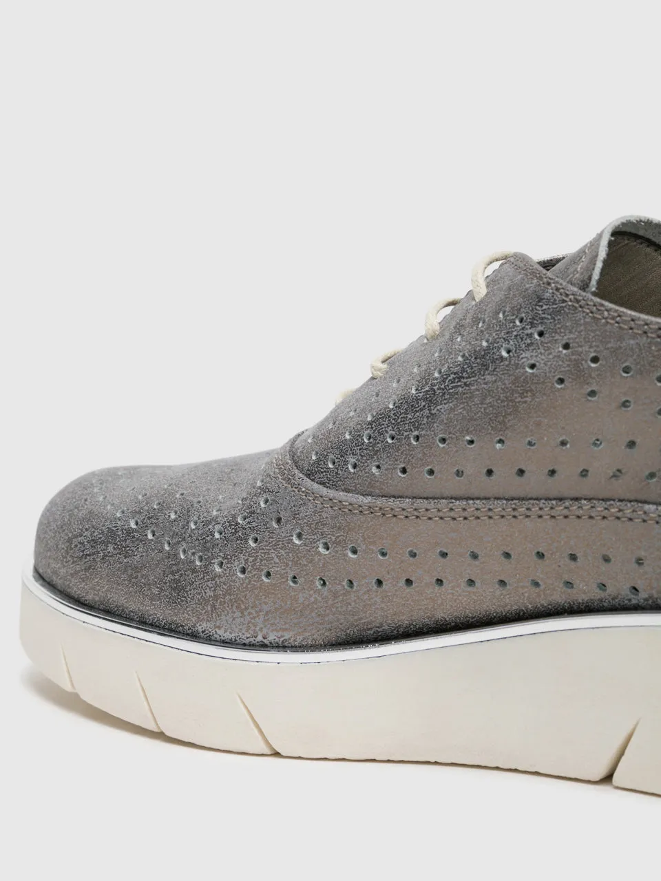 Silver Lace-up Shoes