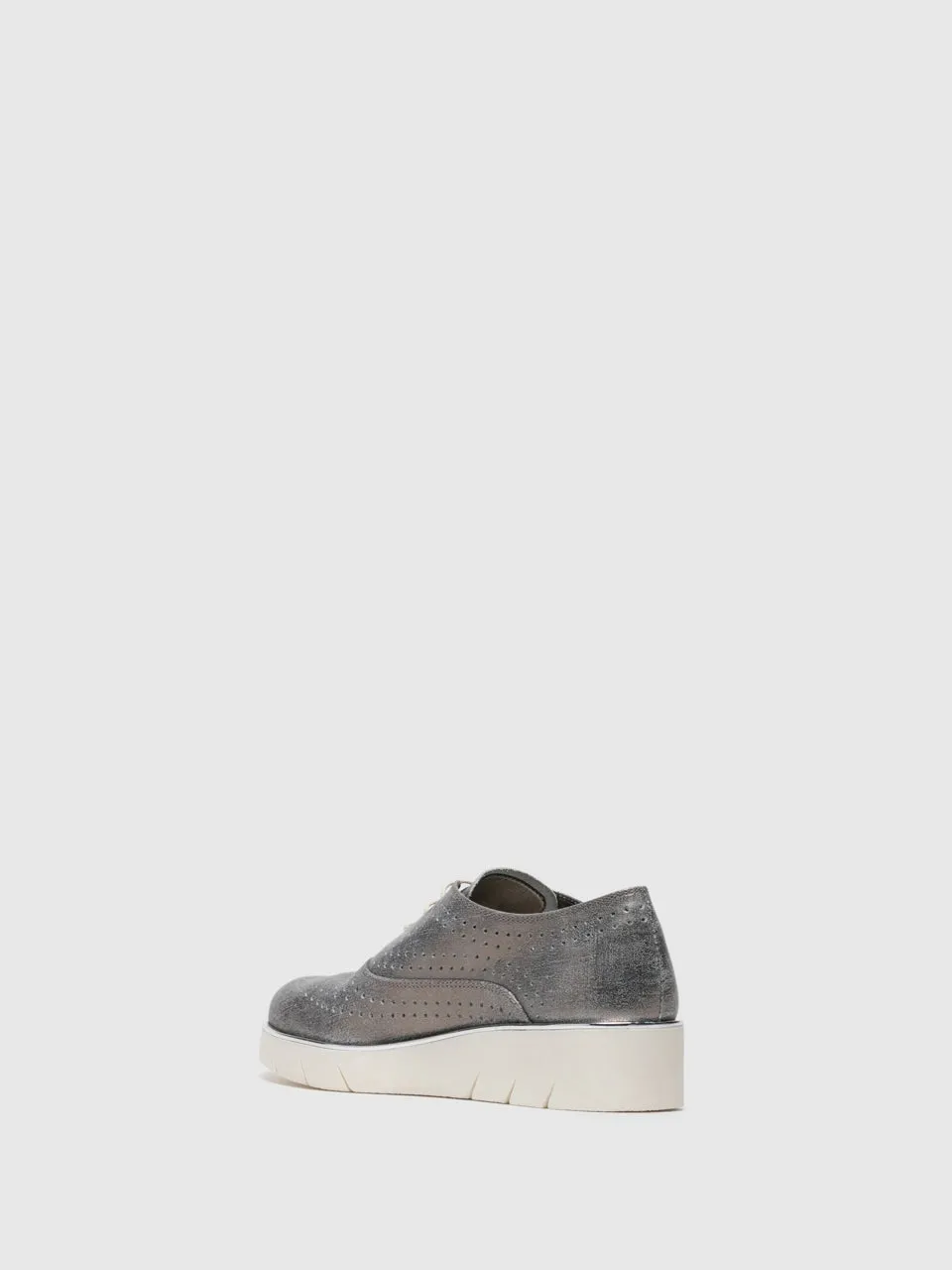 Silver Lace-up Shoes