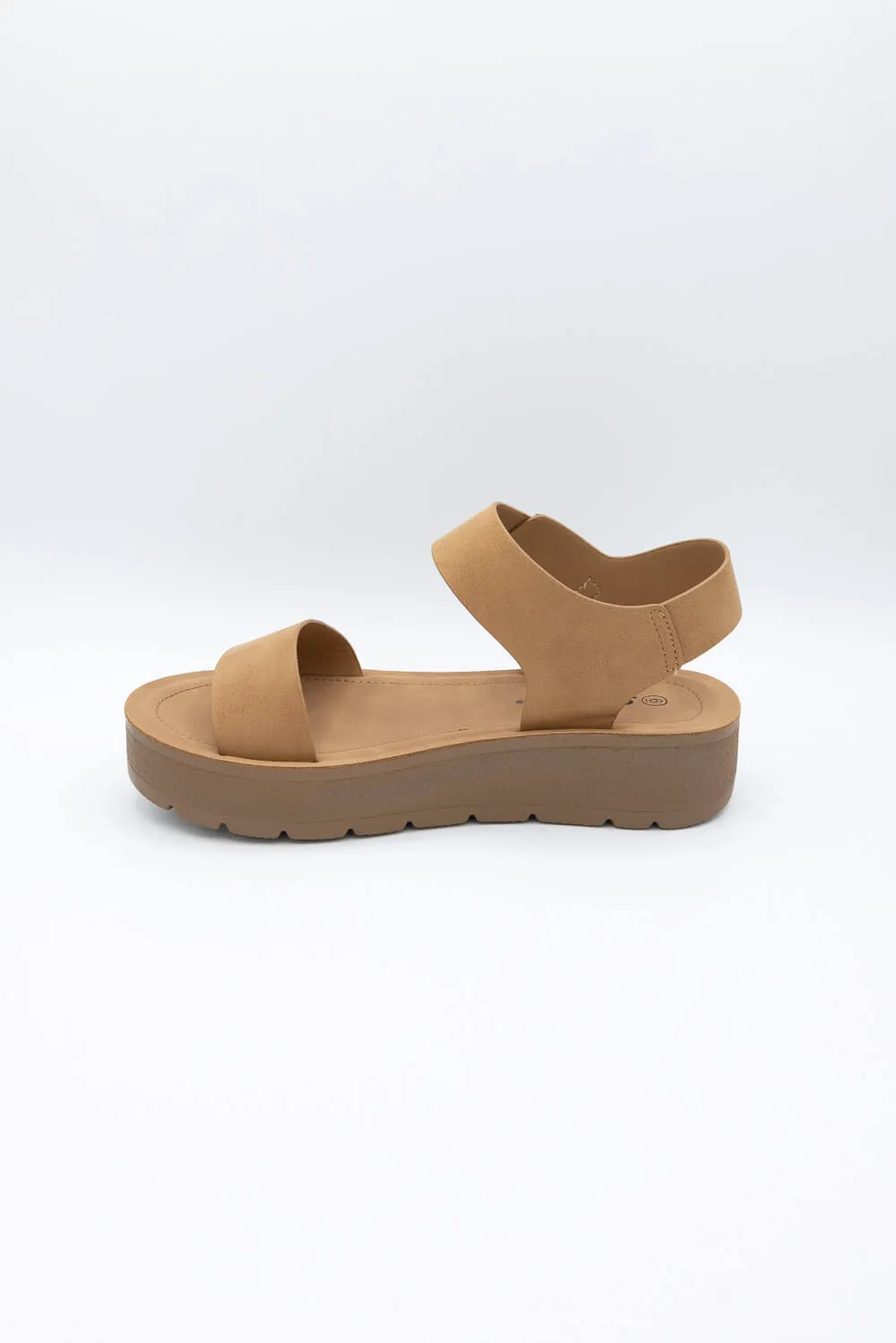 Soda Detect Band Ankle Strap Sandals for Women in Tan | DETECT-S TAN