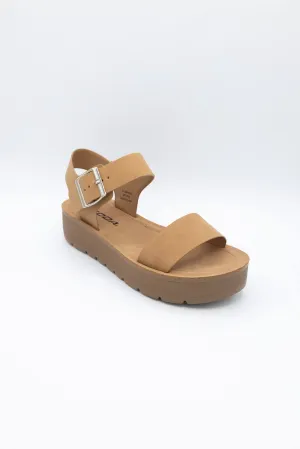Soda Detect Band Ankle Strap Sandals for Women in Tan | DETECT-S TAN