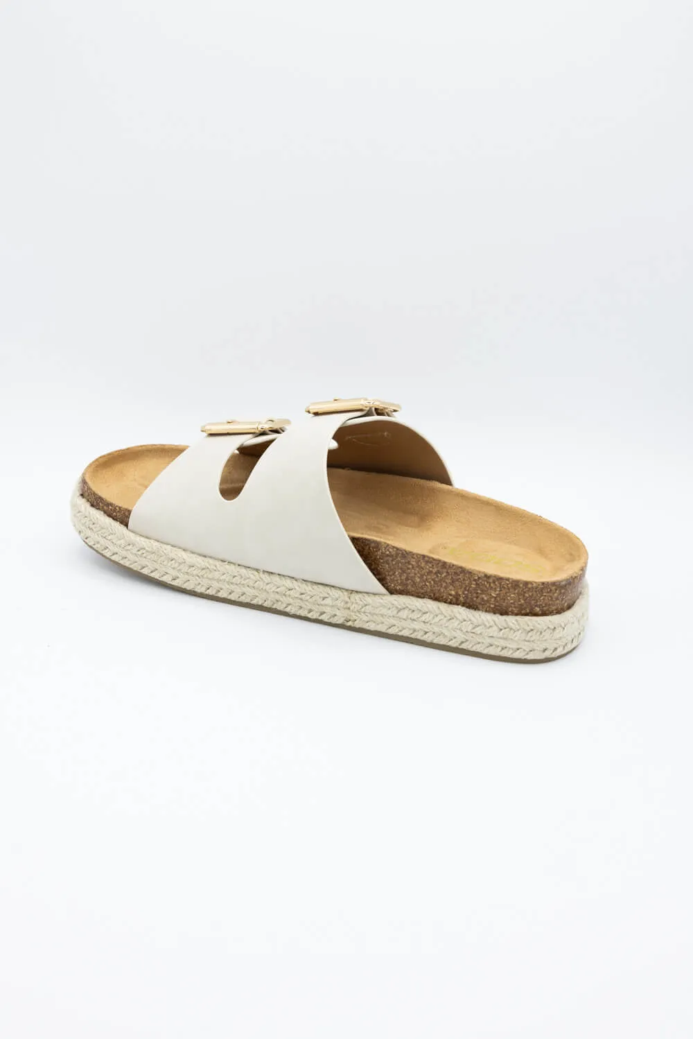 Soda Marfa Buckle Platform Sandals for Women in Bone | MARFA-S BONE