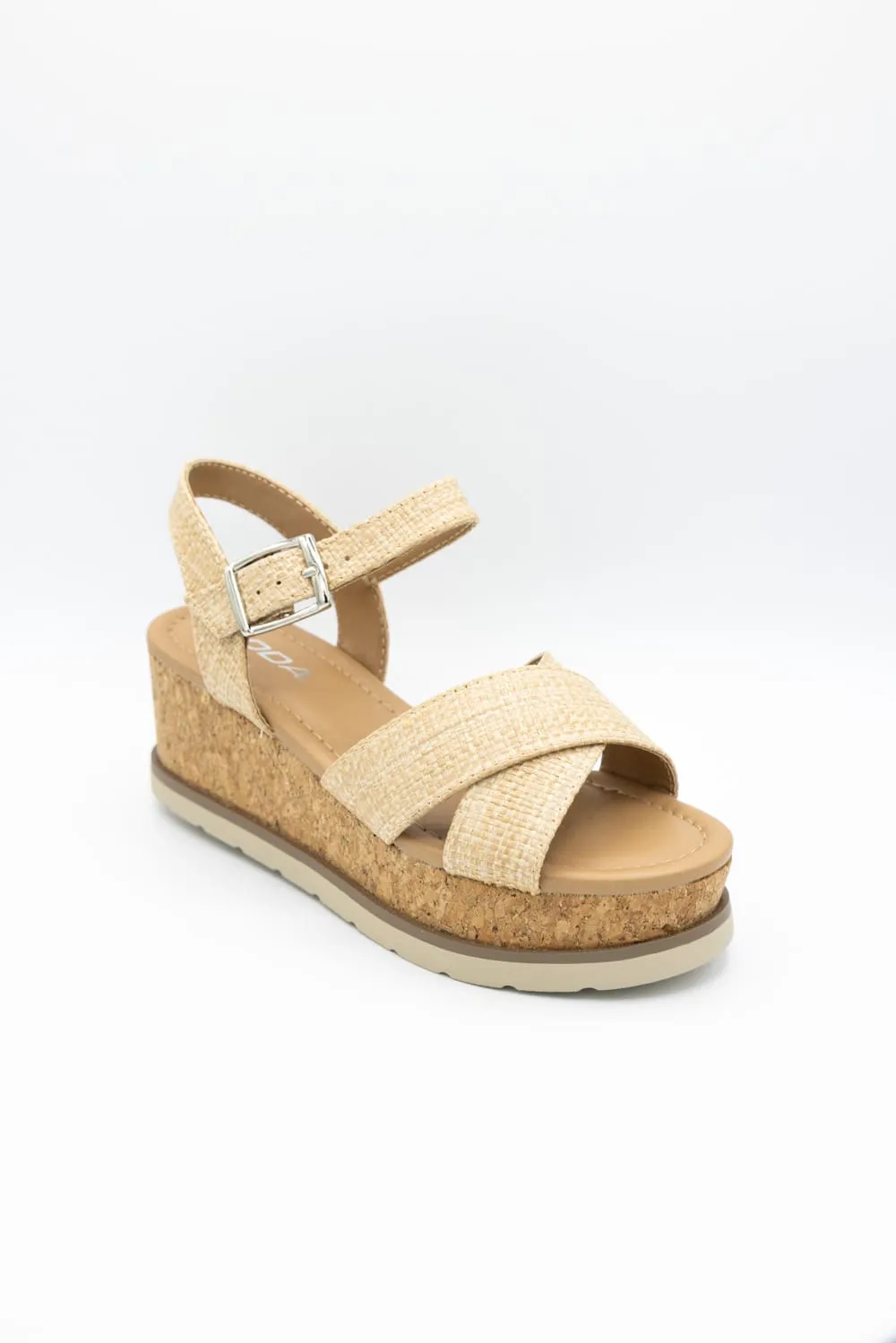 Soda Seville Raffia Sandals for Women in Natural | SEVILLE-NAT/RAF