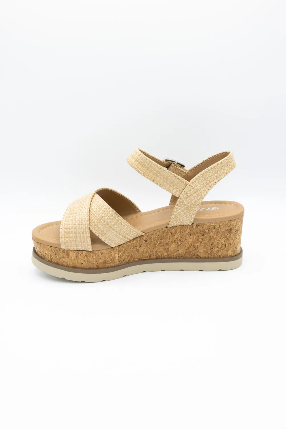 Soda Seville Raffia Sandals for Women in Natural | SEVILLE-NAT/RAF