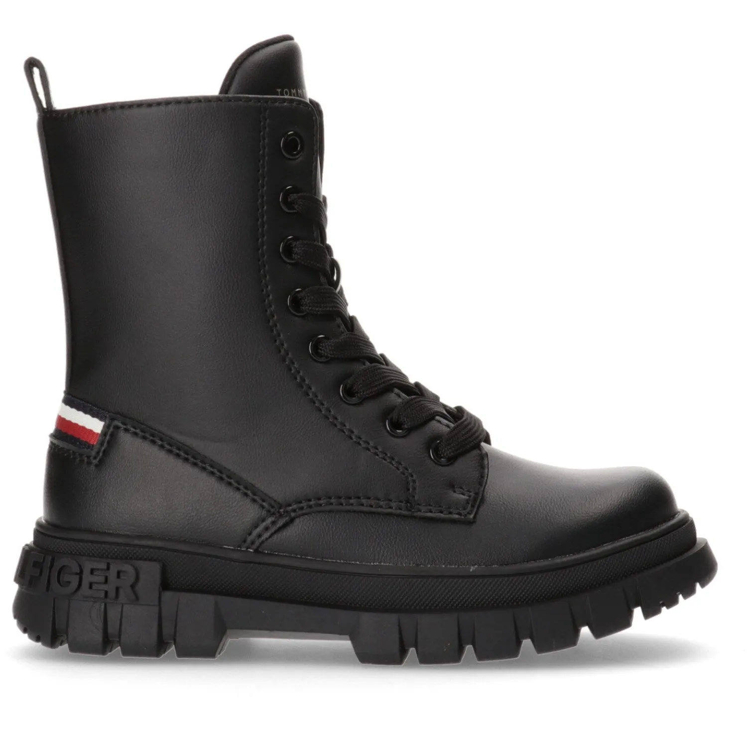 Tommy Hilfiger Black Lace-Up Bootie
