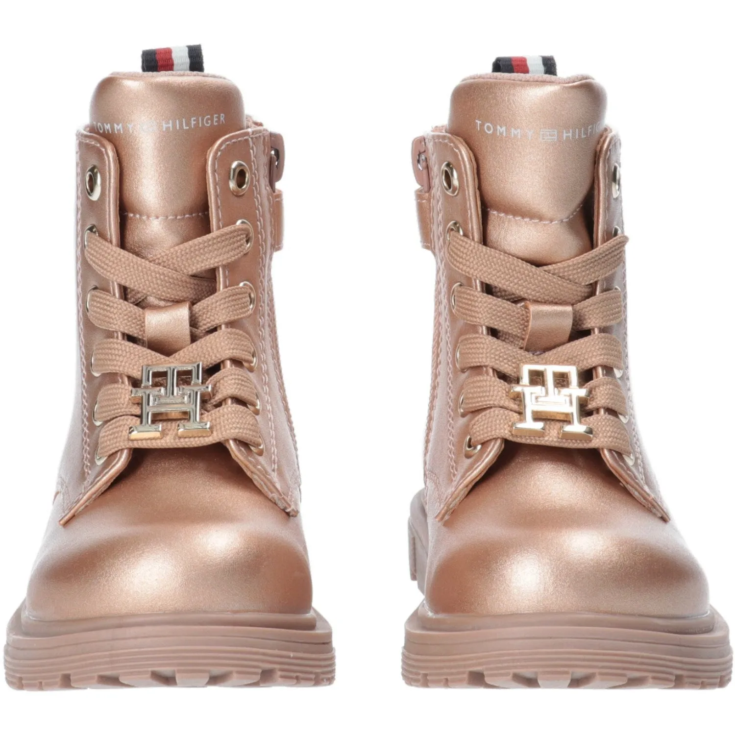 Tommy Hilfiger Rose Gold Lace-Up Bootie