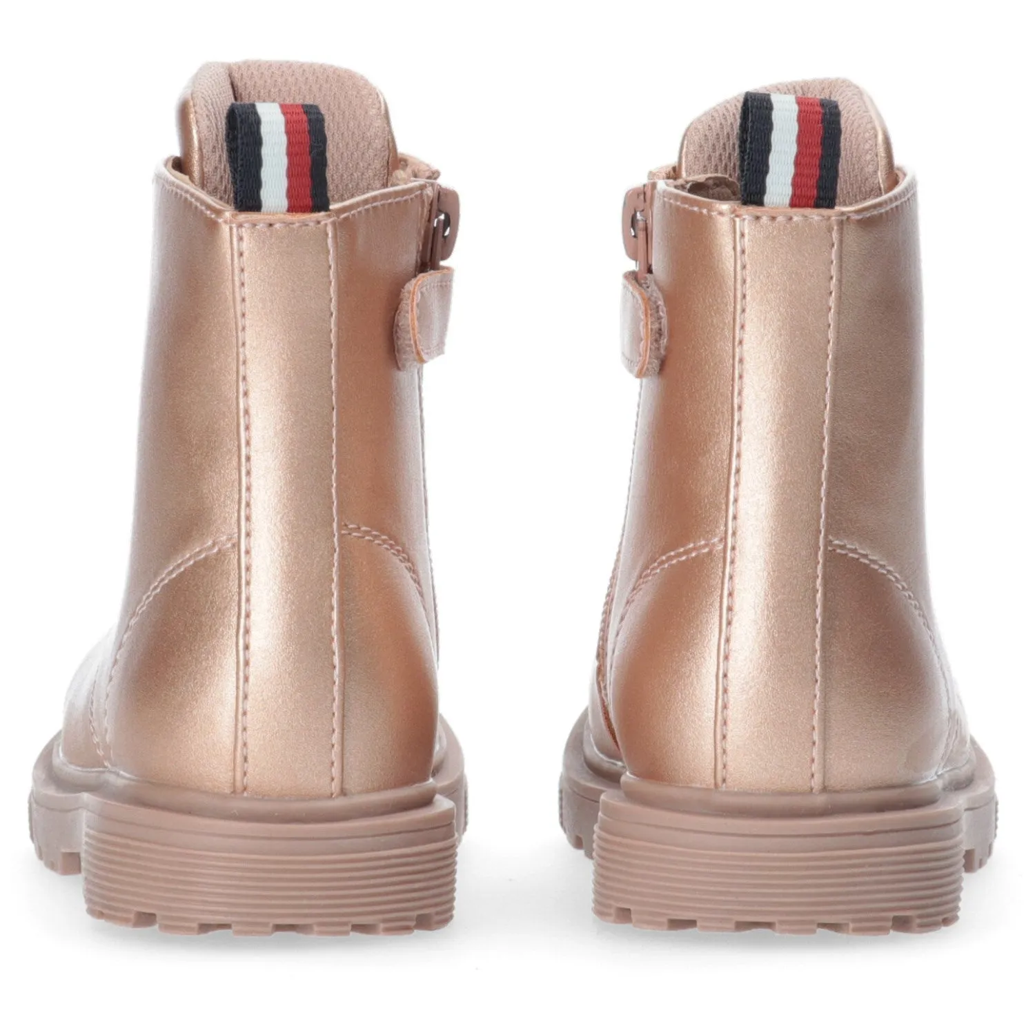 Tommy Hilfiger Rose Gold Lace-Up Bootie