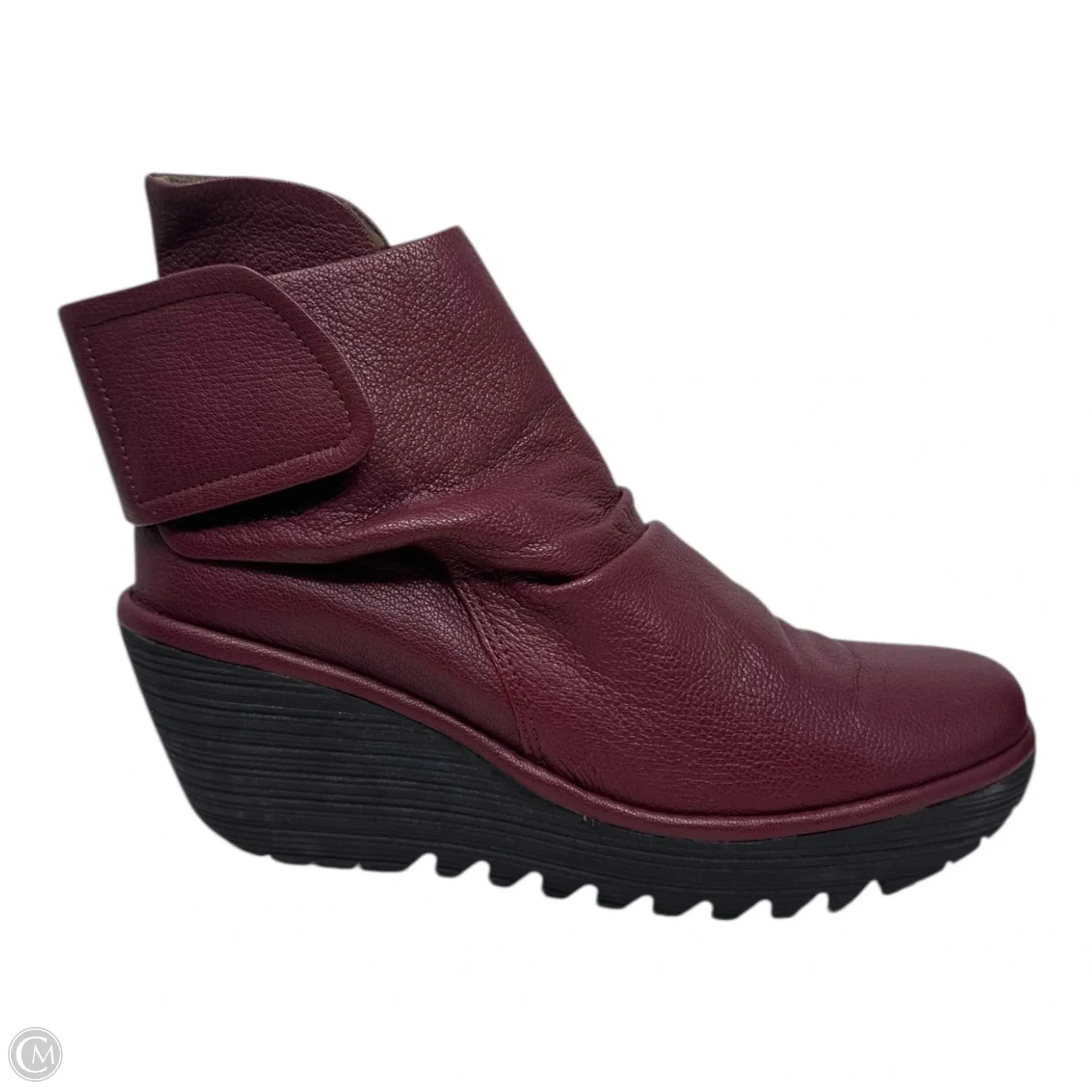 Yomi Boots Ankle Heels By Fly London In Red, Size: 8.5