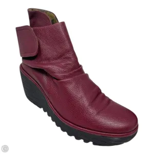 Yomi Boots Ankle Heels By Fly London In Red, Size: 8.5