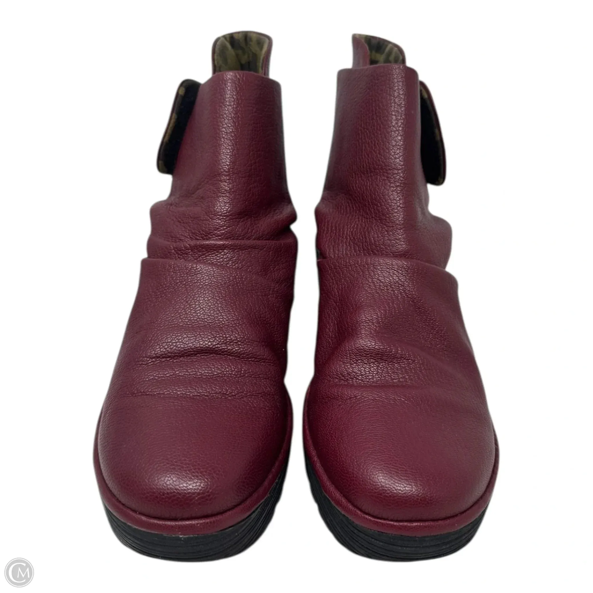 Yomi Boots Ankle Heels By Fly London In Red, Size: 8.5
